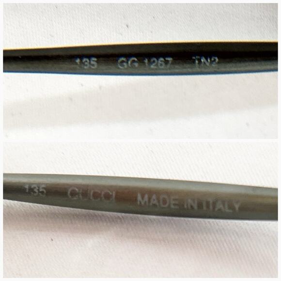 GUCCI Vintage GG Sunglasses Gray Violet Lens 1990s - Picture 8 of 10